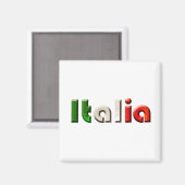 イタリア人とイタリア愛好家のためのイタリアのロゴギフト マグネット (正面/裏面)