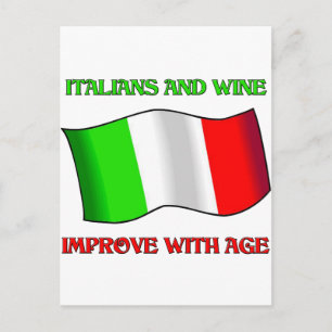 イタリア人とワイン,年齢とともに改善 ポストカード