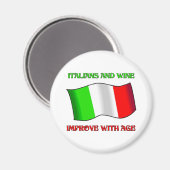 イタリア人とワイン,年齢とともに改善 マグネット (正面/裏面)