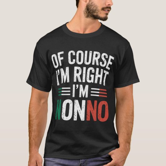 イタリア人のおじいちゃん ノンノ 祖父 ノンノ おじいちゃん Tシャツ (正面)