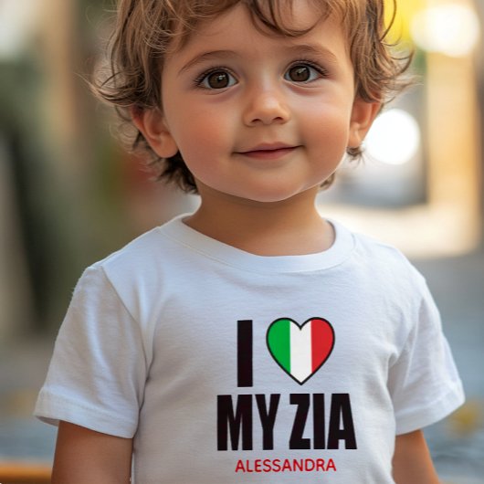 イタリア人のおばさん大好きギフト ベビーTシャツ
