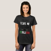 イタリア人のお母さんがついてるから怖くない イタリア イタリア人 Tシャツ (正面フル)