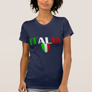 イタリア人のためのイタリアの盾のイタリアのロゴの旗 Tシャツ