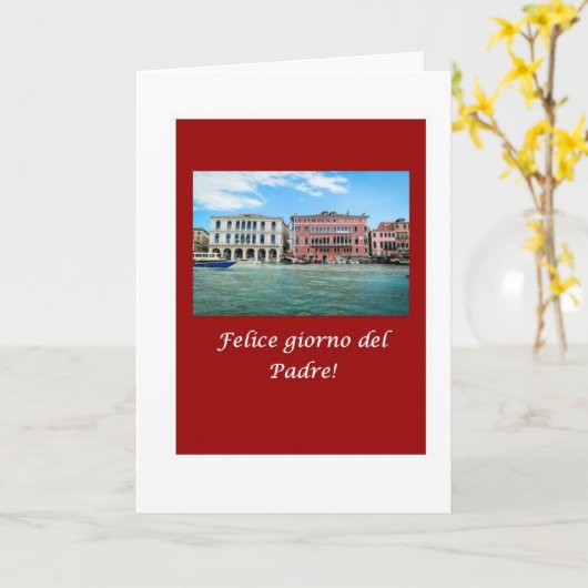 イタリア人のフェリスのgiornoのdel Padreの父の日カード カード (黄色い花)