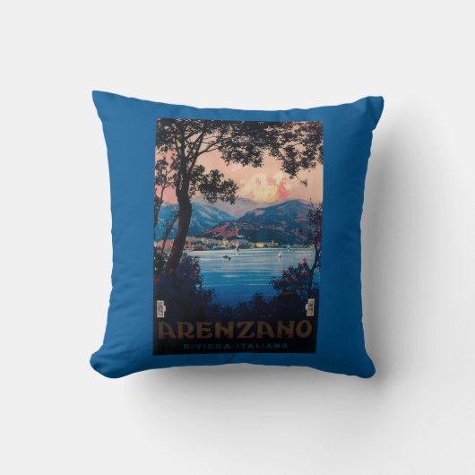 イタリア人のリビエラ旅行ポスター クッション (正面)