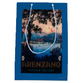 イタリア人のリビエラ旅行ポスター ミディアムペーパーバッグ (裏面)