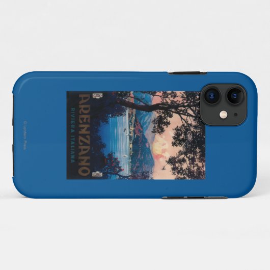 イタリア人のリビエラ旅行ポスター Case-Mate iPhoneケース (裏面(横))