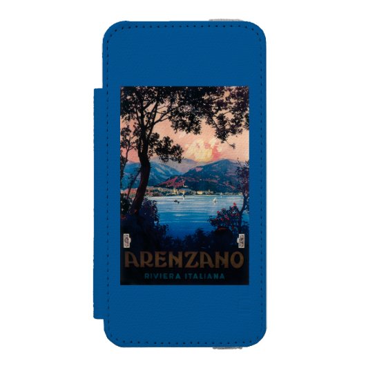 イタリア人のリビエラ旅行ポスター INCIPIO iPhoneウォレットケース (フォリオ 正面)