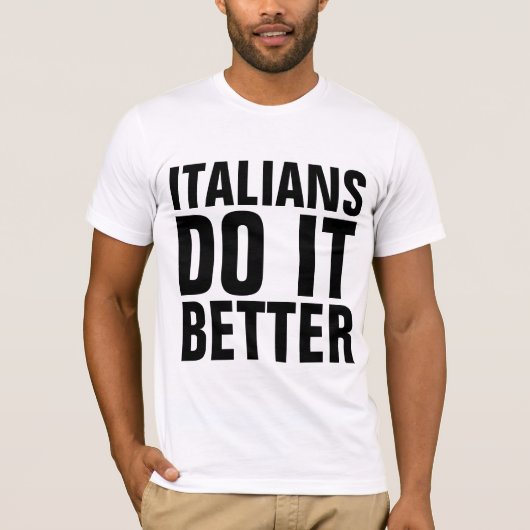 イタリア人の方がTシャツが似合う Tシャツ (正面)