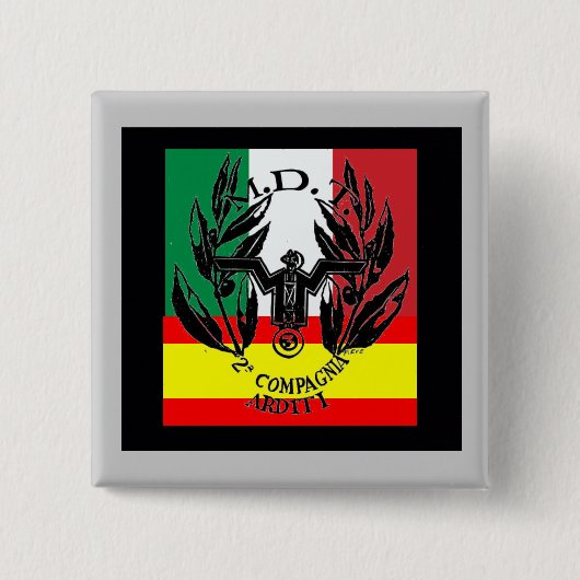 イタリア人の有志のグループのスペイン内戦 缶バッジ (正面)