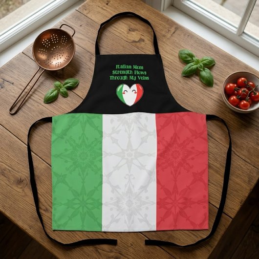 イタリア人の母の強さが私の血管を流れる エプロン