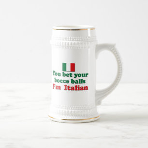 イタリア人のBocce球 ビールジョッキ