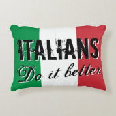 イタリア人はイタリア装飾用クッションの旗を上げる アクセントクッション (正面)