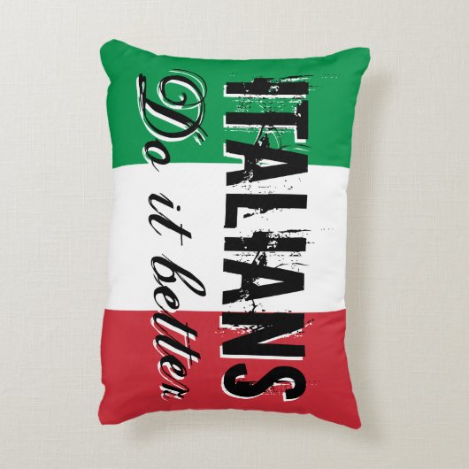 イタリア人はイタリア装飾用クッションの旗を上げる アクセントクッション (裏面(縦))