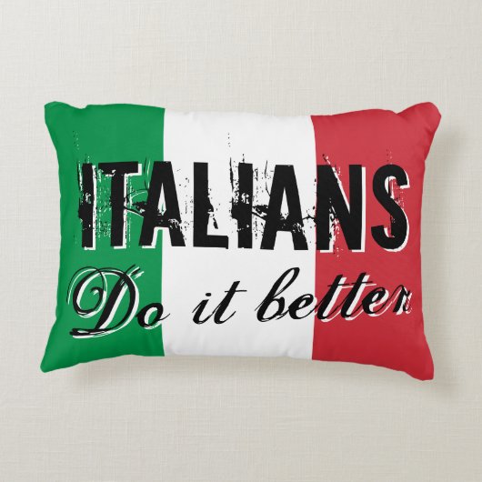 イタリア人はイタリア装飾用クッションの旗を上げる アクセントクッション (裏面)