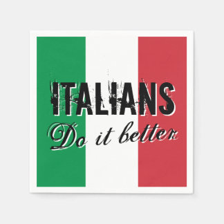 イタリア人は、より良いおもしろい紙パーティーナプキン スタンダードカクテルナプキン