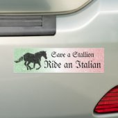 イタリア人を乗せてスタリオンを救え バンパーステッカー (車上)