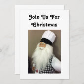 イタリア人シェフ=クリスマス招待状 招待状 (正面/裏面)