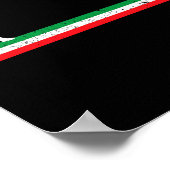 イタリア人パパ ゴルフ イタリア国旗 ファン ユニーク お父さん ポスター (角)