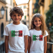 イタリア人100%イタリア国旗Tシャツ Tシャツ
