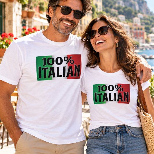 イタリア人100%イタリア国旗Tシャツ Tシャツ