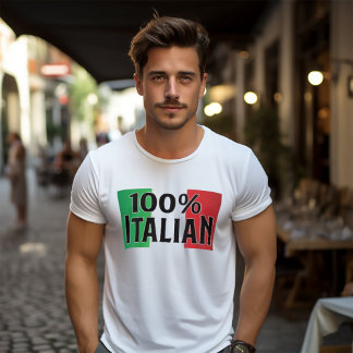 イタリア人100%イタリア国旗Tシャツ Tシャツ