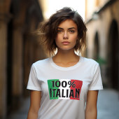 イタリア人100%イタリア国旗Tシャツ Tシャツ