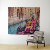 イタリア伝統的のヴェネツィアのゴンドラ付き運河 タペストリー (インサイチュ(横))