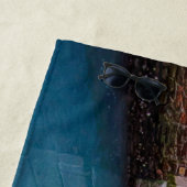 イタリア伝統的のヴェネツィアのゴンドラ付き運河 ビーチタオル (インサイチュ)