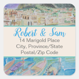 イタリア住所 シール(20) スクエアシール