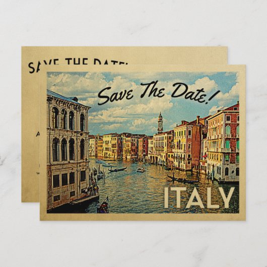イタリア保存ザデイトヴィンテージヴェネツィアポストカード 案内ポストカード (正面/裏面)