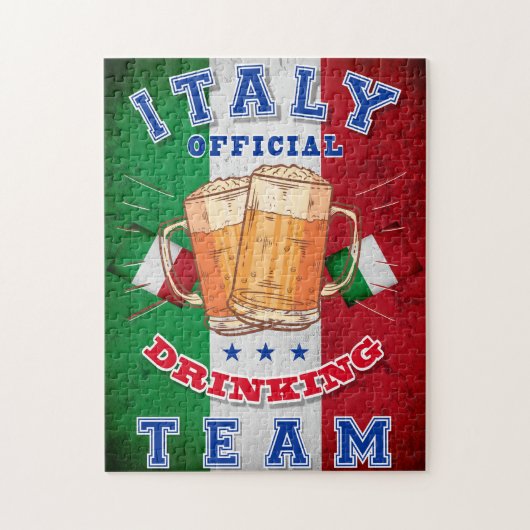 イタリア公式の飲みチーム。ビールおもしろい ジグソーパズル (縦)