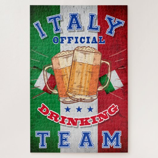 イタリア公式の飲みチーム。ビールおもしろい ジグソーパズル (縦)