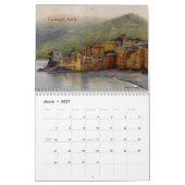 イタリア写真と水彩画のカレンダー カレンダー (3月 2027)