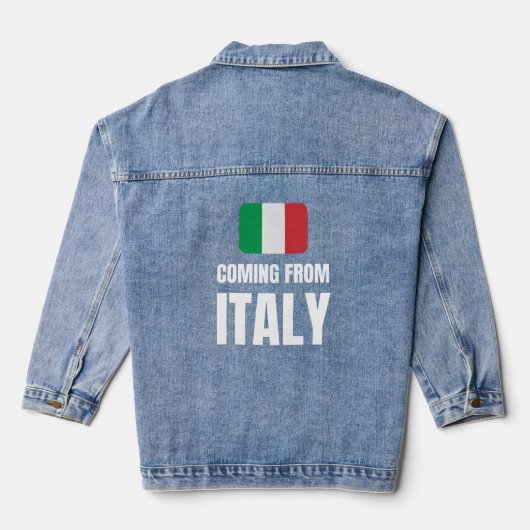 イタリア出身の人へ デニムジャケット (裏面)
