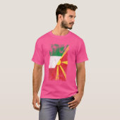 イタリア北マケドニア国旗 – マケイタリアンドニア Tシャツ (正面フル)