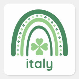 イタリア名クローバーボホーレインボー スクエアシール