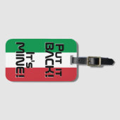 イタリア国おもしろい旗 ラゲッジタグ (正面横)