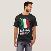 イタリア国イタリアン旗一角 Tシャツ (正面フル)