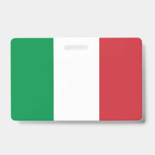 イタリア国旗が付いた名前バッジ バッジ