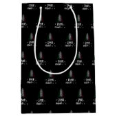 イタリア国旗とメリークリスマス ミディアムペーパーバッグ (正面)