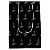 イタリア国旗とメリークリスマス ミディアムペーパーバッグ (裏面)