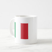 イタリア国旗と国歌名入りマグカップ コーヒーマグカップ (正面左)