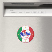 イタリア国旗と地図 マグネット (インサイチュ (食洗機))