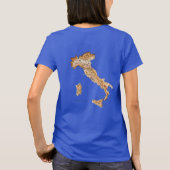 イタリア国旗と地図dk Tシャツ (裏面)
