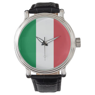 イタリア国旗と愛国的な特別な時計 腕時計