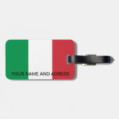 イタリア国旗と荷物タグ ラゲッジタグ (裏面横)