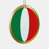 イタリア国旗のオーナメント セラミックオーナメント (右)