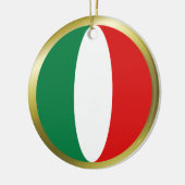 イタリア国旗のオーナメント セラミックオーナメント (左)