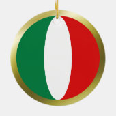 イタリア国旗のオーナメント セラミックオーナメント (裏面)